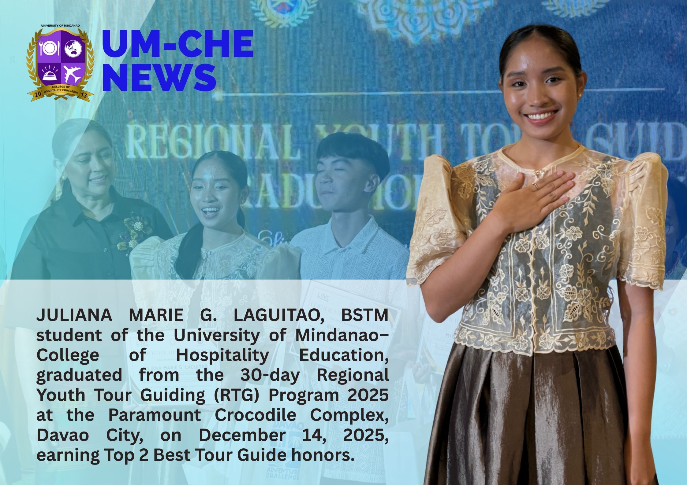 UM BSTM Student Earns Top Honor in Regional Youth Tour Guiding Program 2025